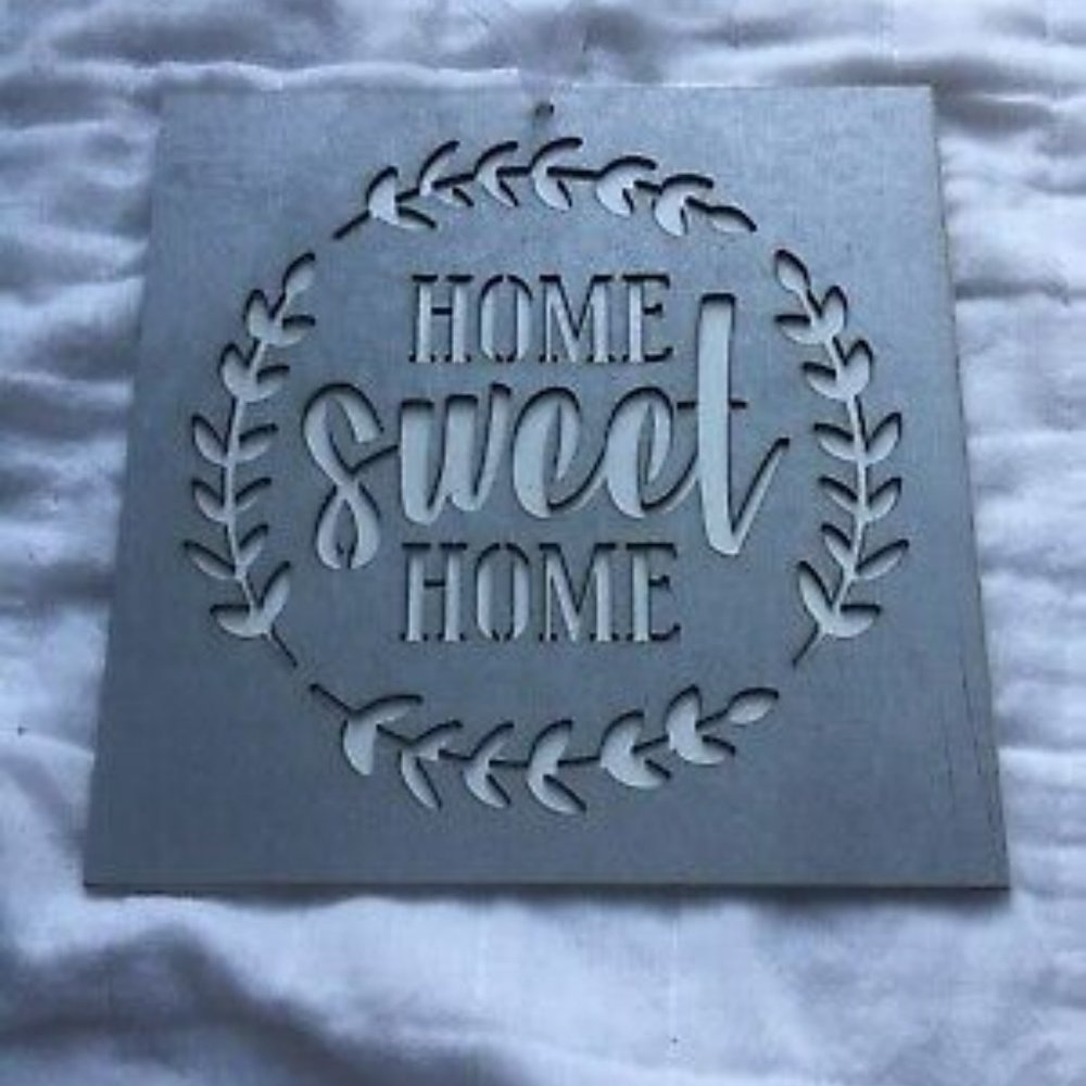 home sweet home wall art. Has cracks. Free postage
